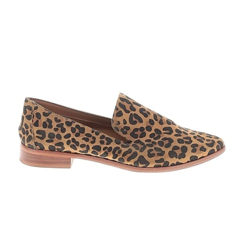 Treasure & Bond Women's Leopard Leather‎ Kena Loafers Flat Shoes Size 8.5M